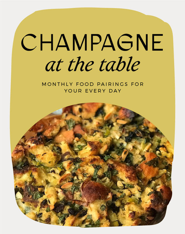 Champagne at the Table: Prosciutto-Lined Sourdough Stuffing