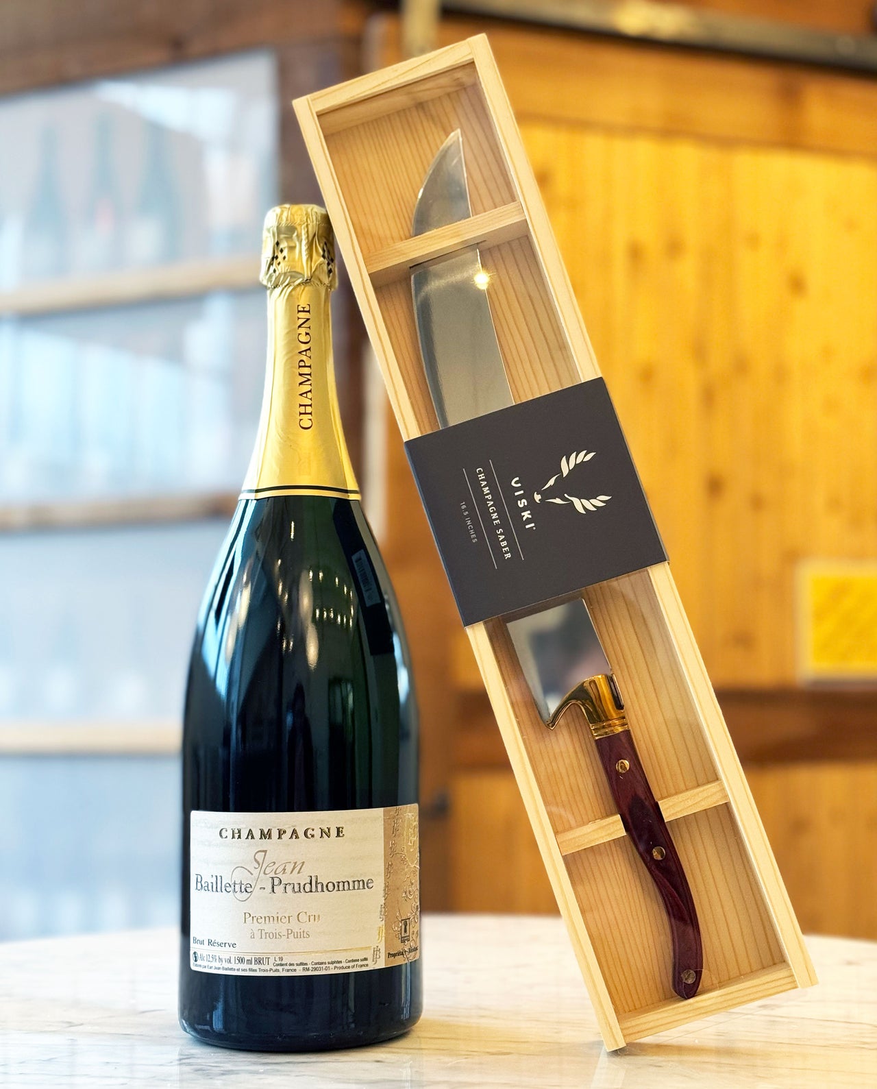 Saber & Savor Champagne Magnum Gift Box