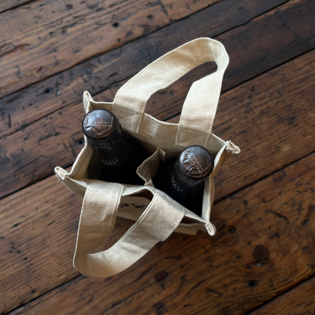 Two-bottle Canvas Tote
