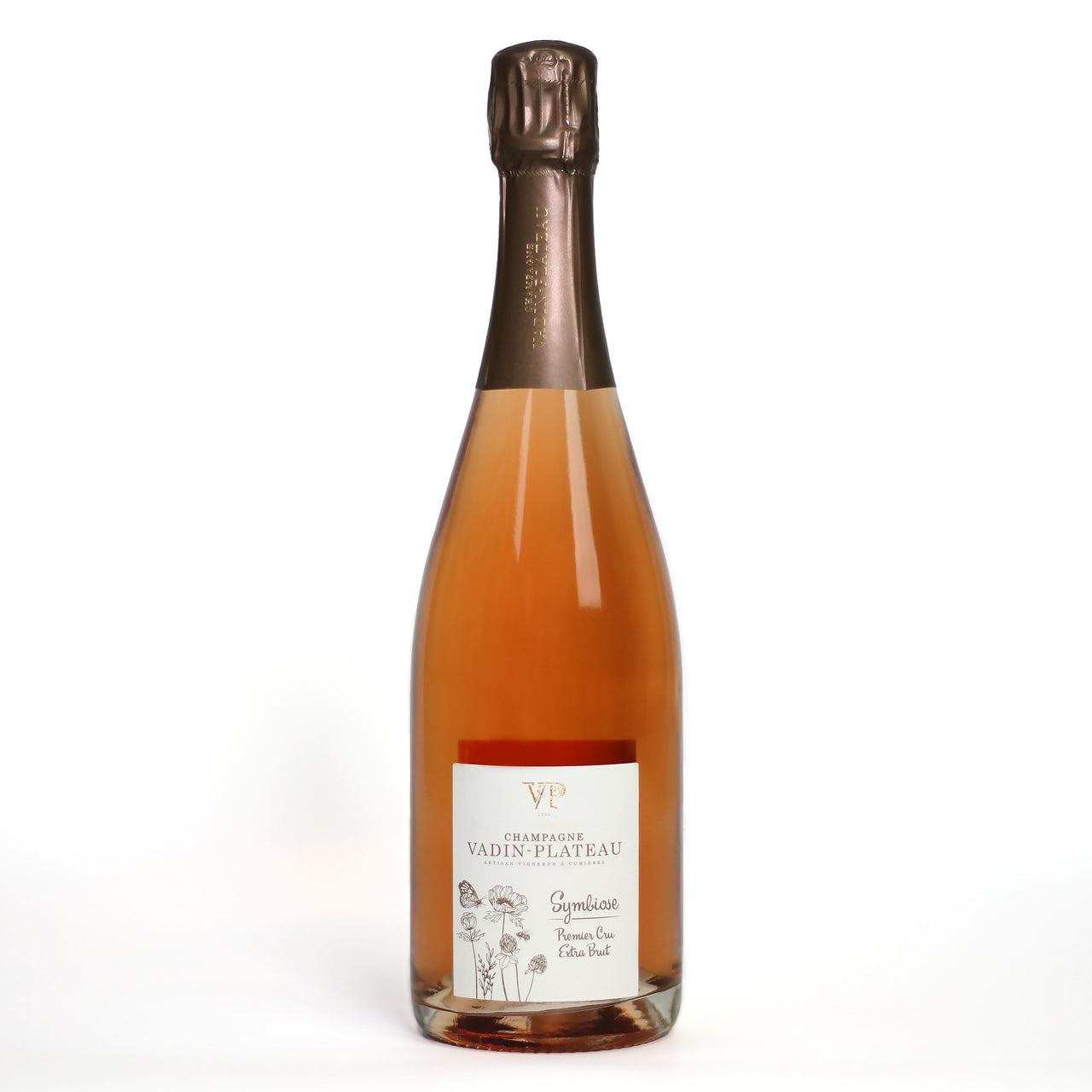 Symbiose Rosé Premier Cru Extra Brut, Champagne by Vadin-Plateau